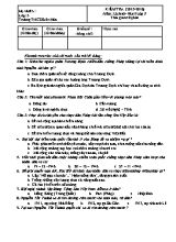 Đề kiểm tra học kỳ I môn Lịch sử, Địa lý Lớp 5 - Năm học 2015-2016 - Trường TH Kiên Hảo
